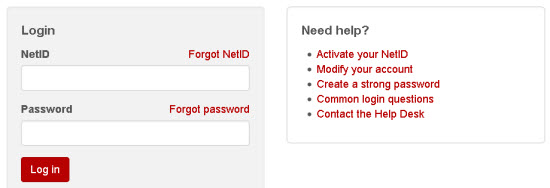 Login NetID and Password